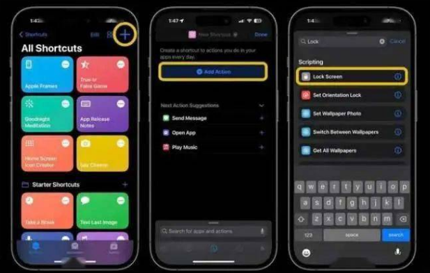 仁和苹果14锁屏维修店分享iPhone14升级iOS16.4后如何创建锁屏快捷方式 